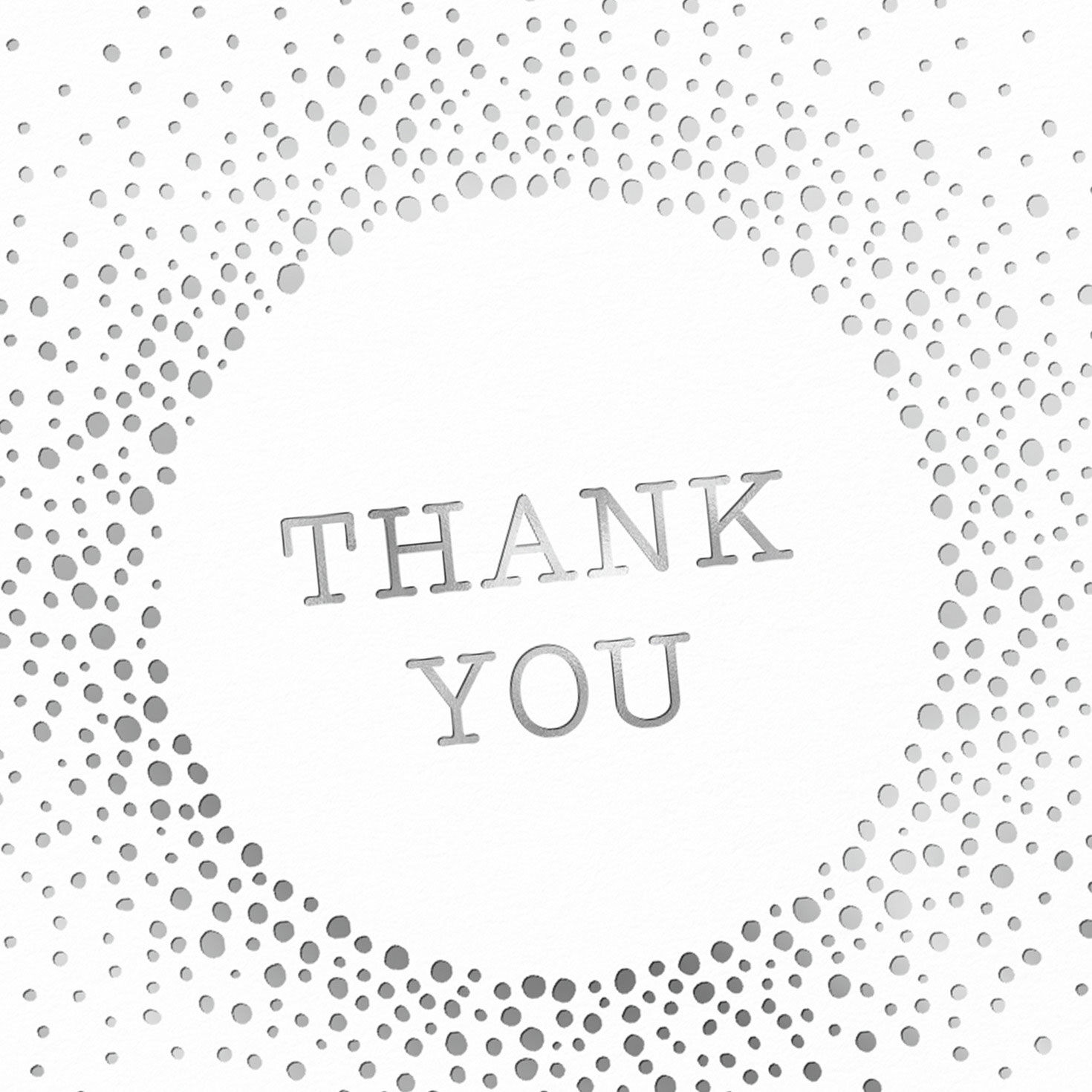 Silver Dots Burst Blank Thank You Note Cards Pack  image number 4