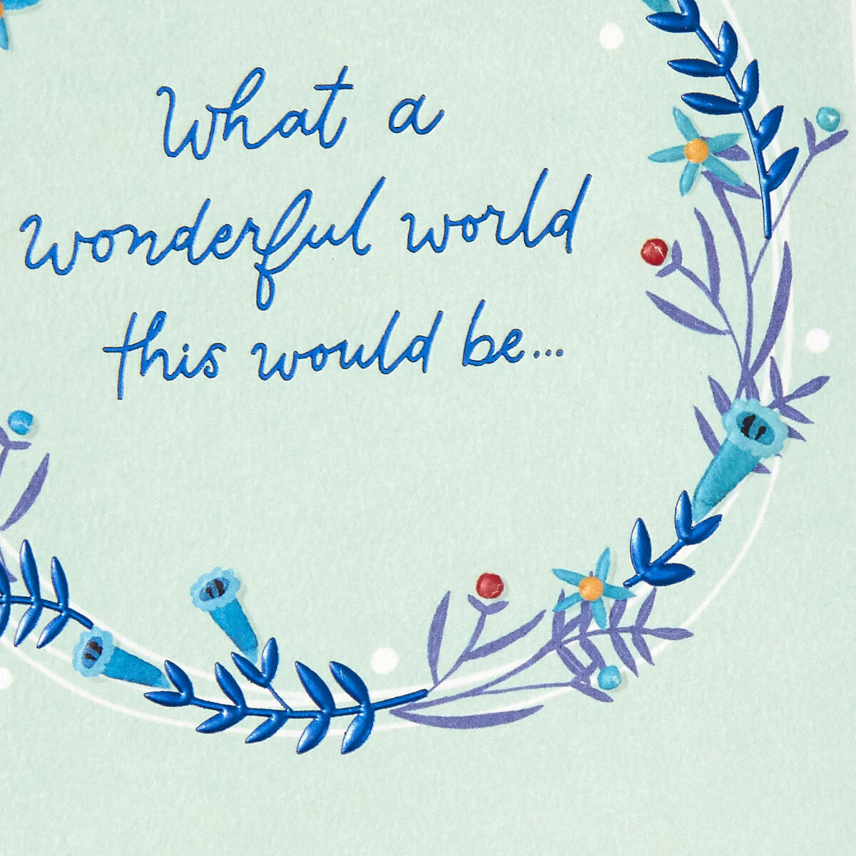 What a Wonderful World This Would Be ThankYou Card Greeting Cards