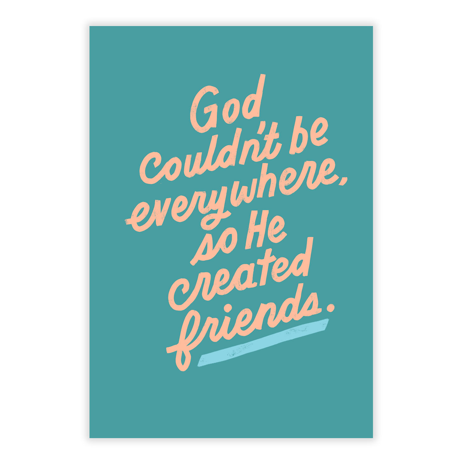 God Invented Friends Personalized Card front image number 2