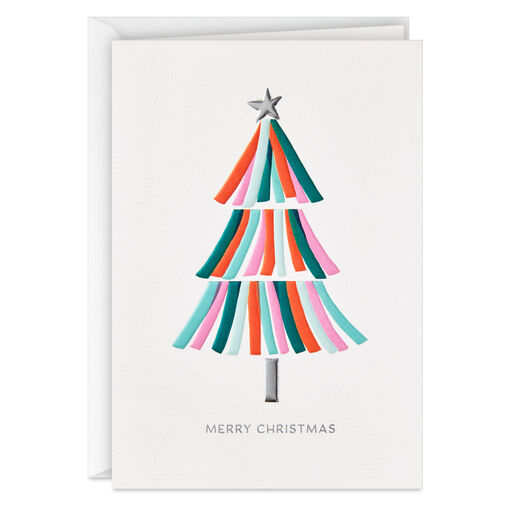 UNICEF Bright and Colorful Tree Boxed Christmas Cards, Pack of 12, 