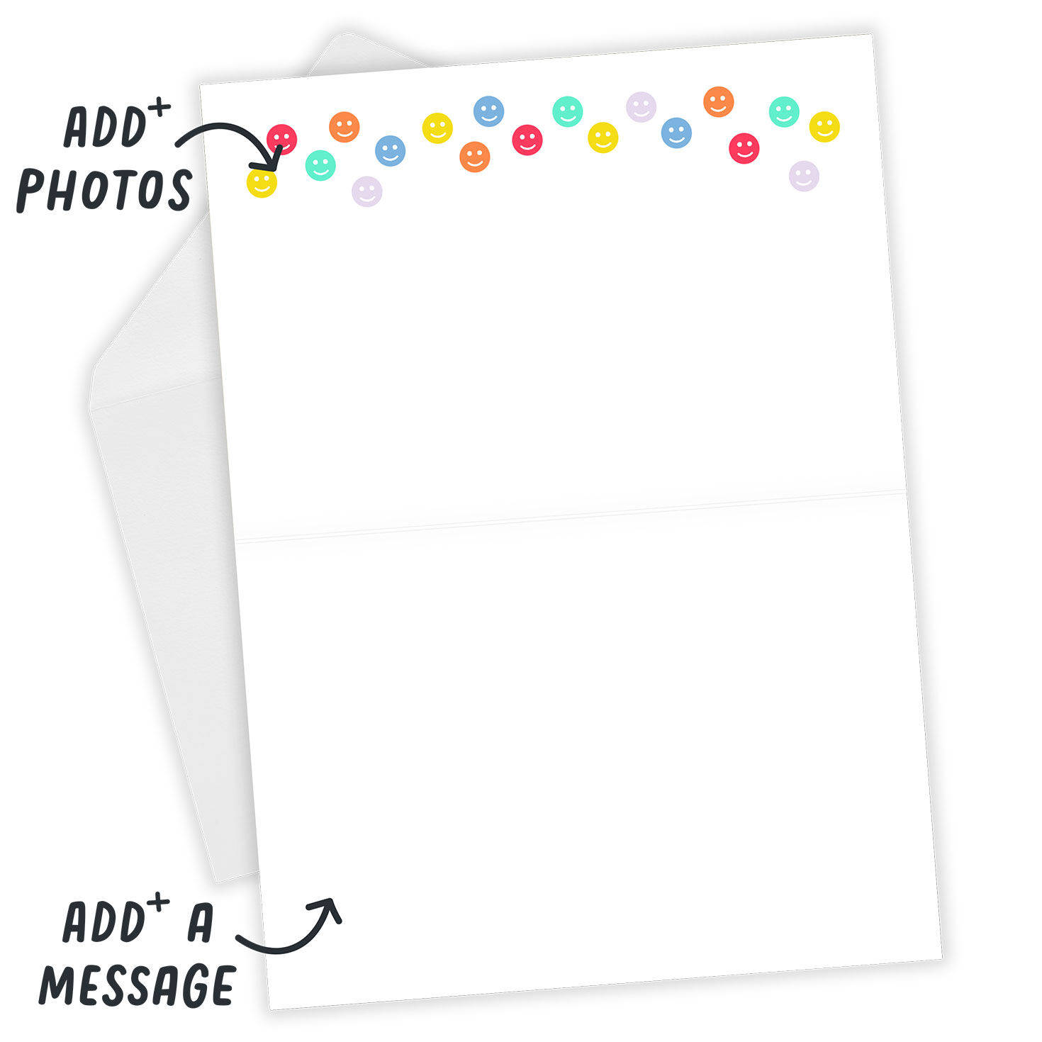 Personalized Smiley Faces Blank Photo Card  image number 4