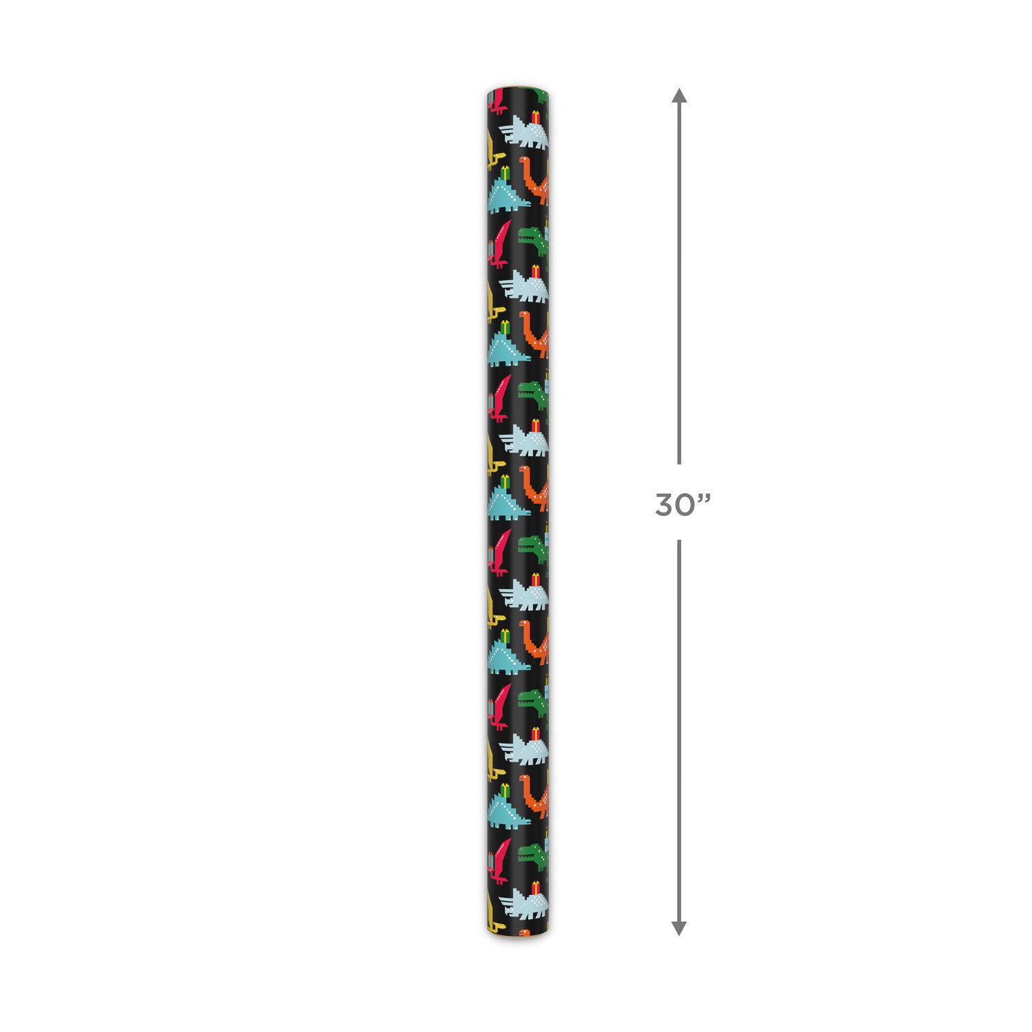 8-Bit Dinosaurs Birthday Wrapping Paper, 20 sq. ft. for only USD 4.99 | Hallmark
