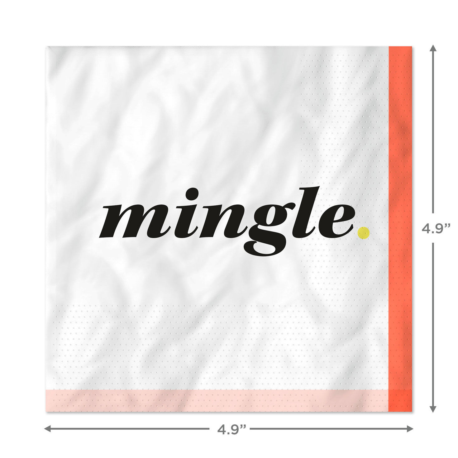 Black and White "Mingle" Cocktail Napkins, Set of 16, , large image number 3