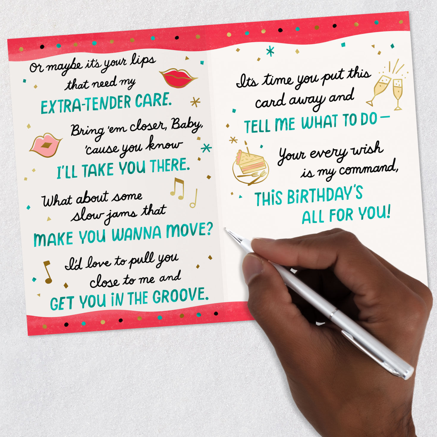 Romantic Icons Love Birthday Card Signing card image number 6