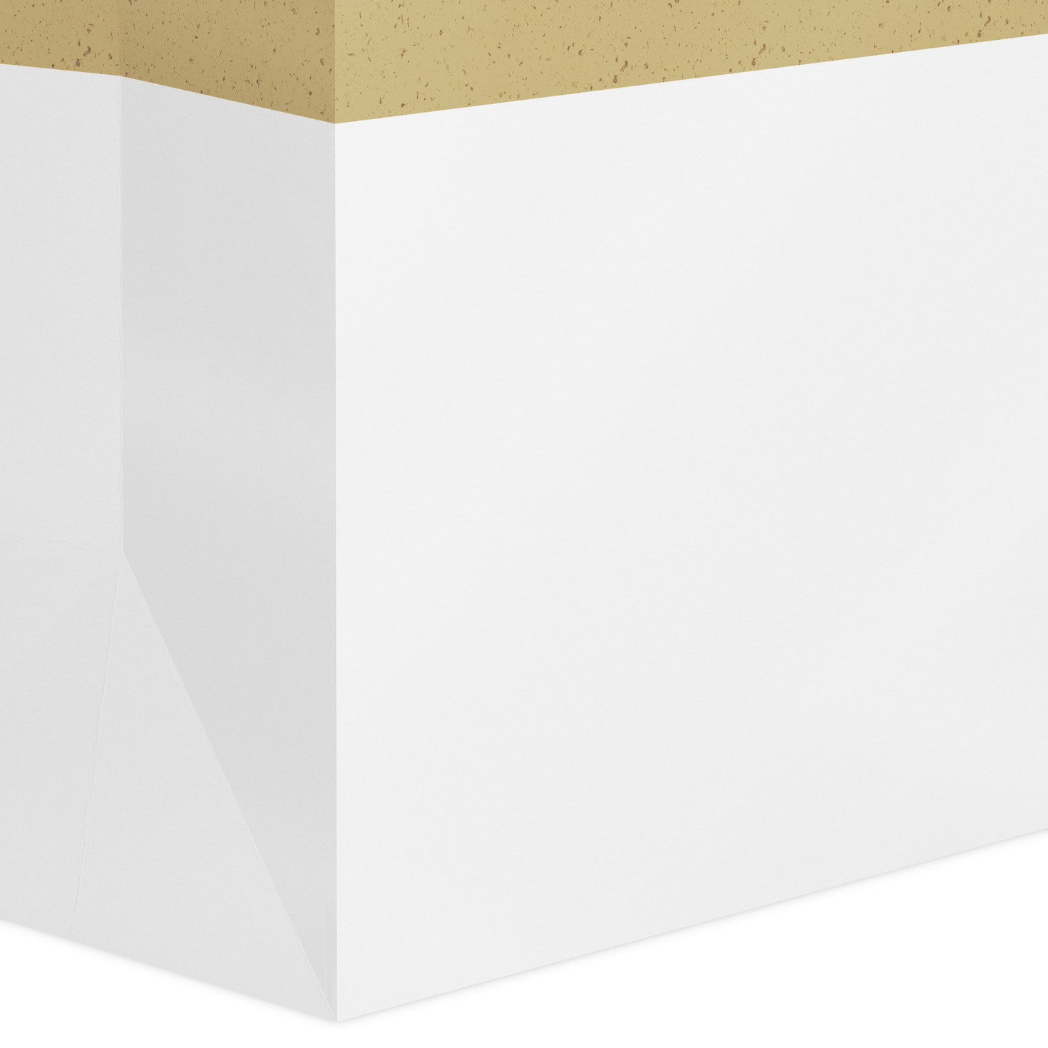 Brown and White Kraft Paper Large Gift Bag Base/Side Detail image number 5