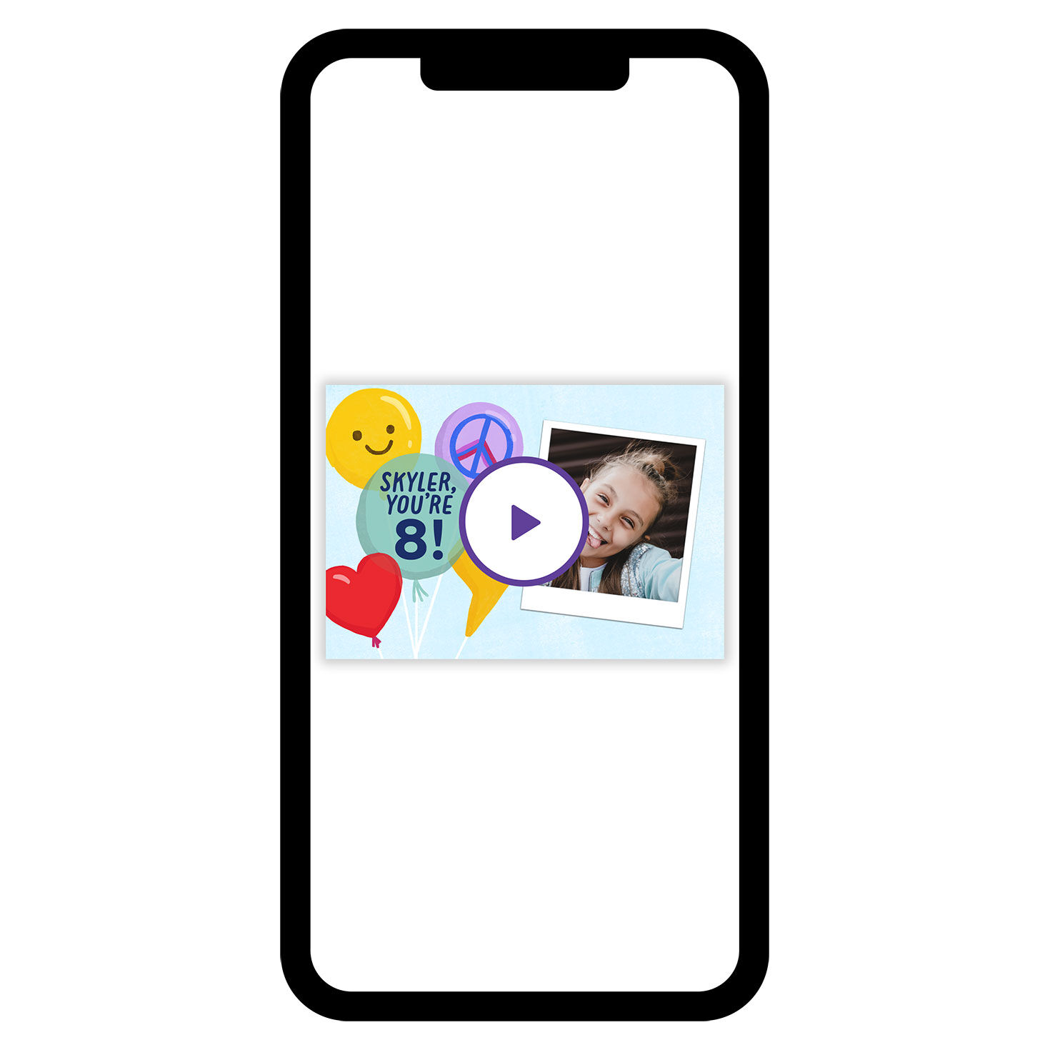 Custom Number Balloons eCard