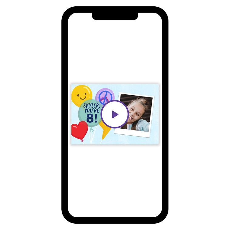 Custom Number Balloons eCard
