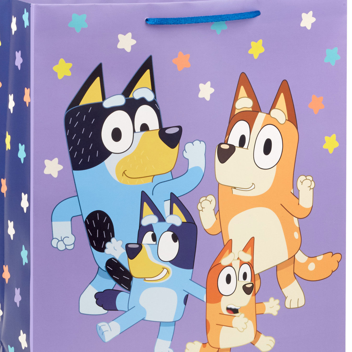 Bluey and Bingo Heeler Large and XL Birthday Gift Bags closeup detail image number 4