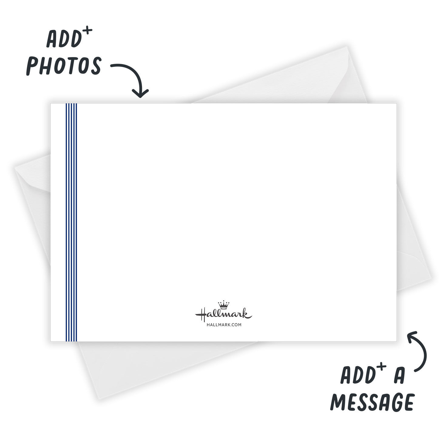 Gold and Blue Personalized Grad Party Invitation Card back indicating personalization image number 3