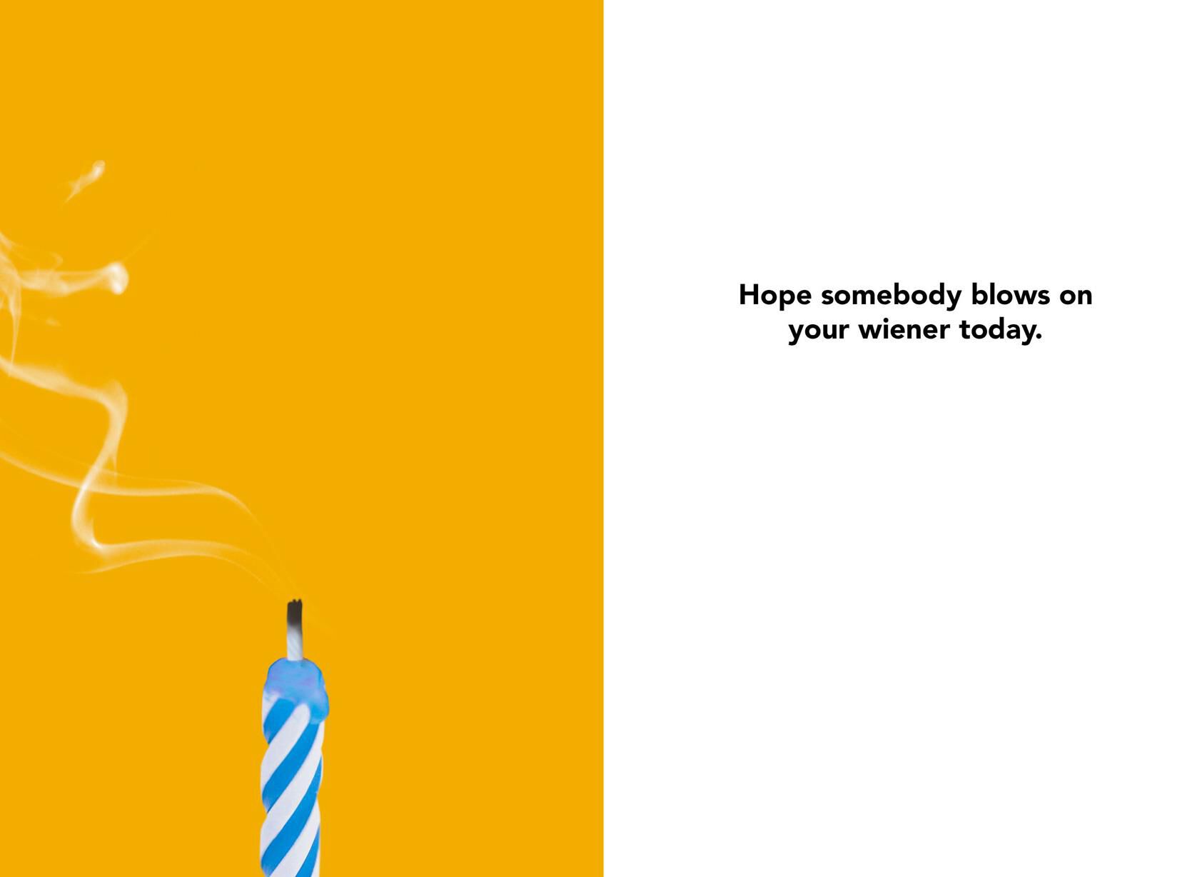 Birthdays Blow Wiener Naughty Funny Birthday Card for Him