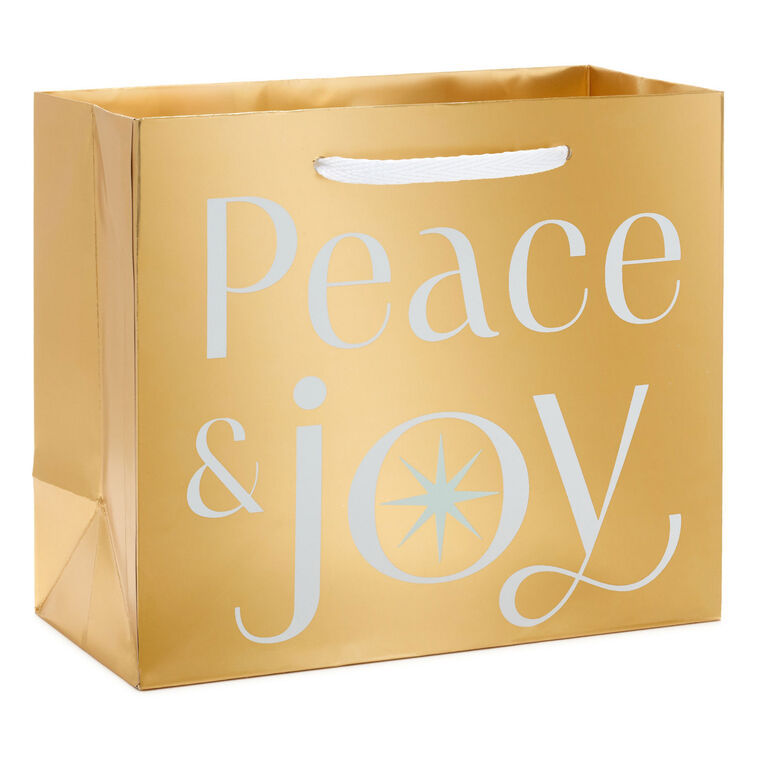 5.5" Peace and Joy Small Holiday Gift Bag