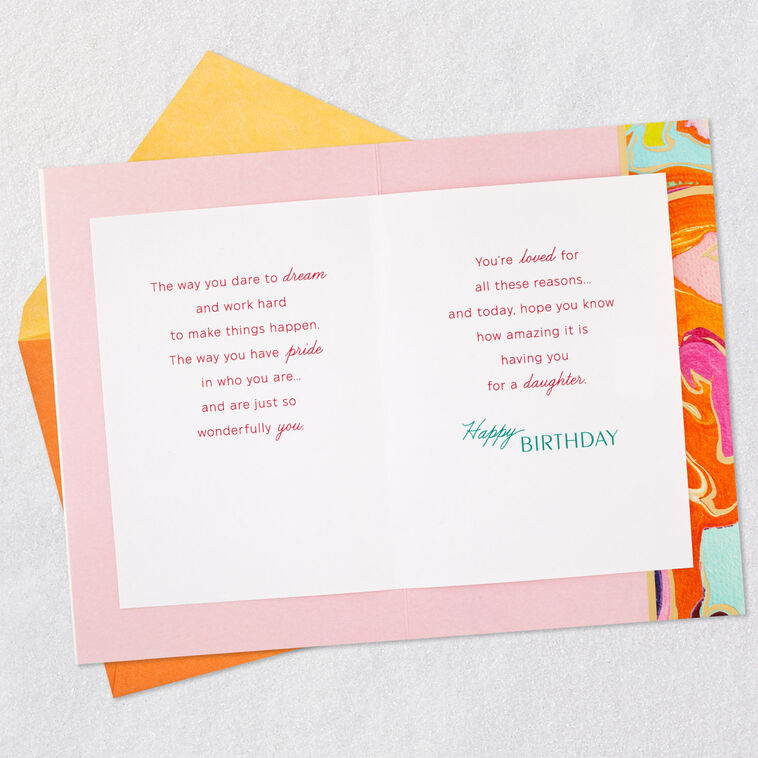 Loved for So Many Reasons Birthday Card for Daughter, , large image number 4