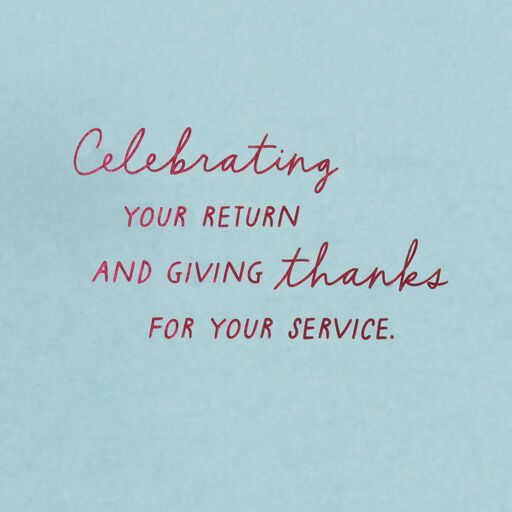 Joyful Hearts Welcome You Home Military Appreciation Card, 