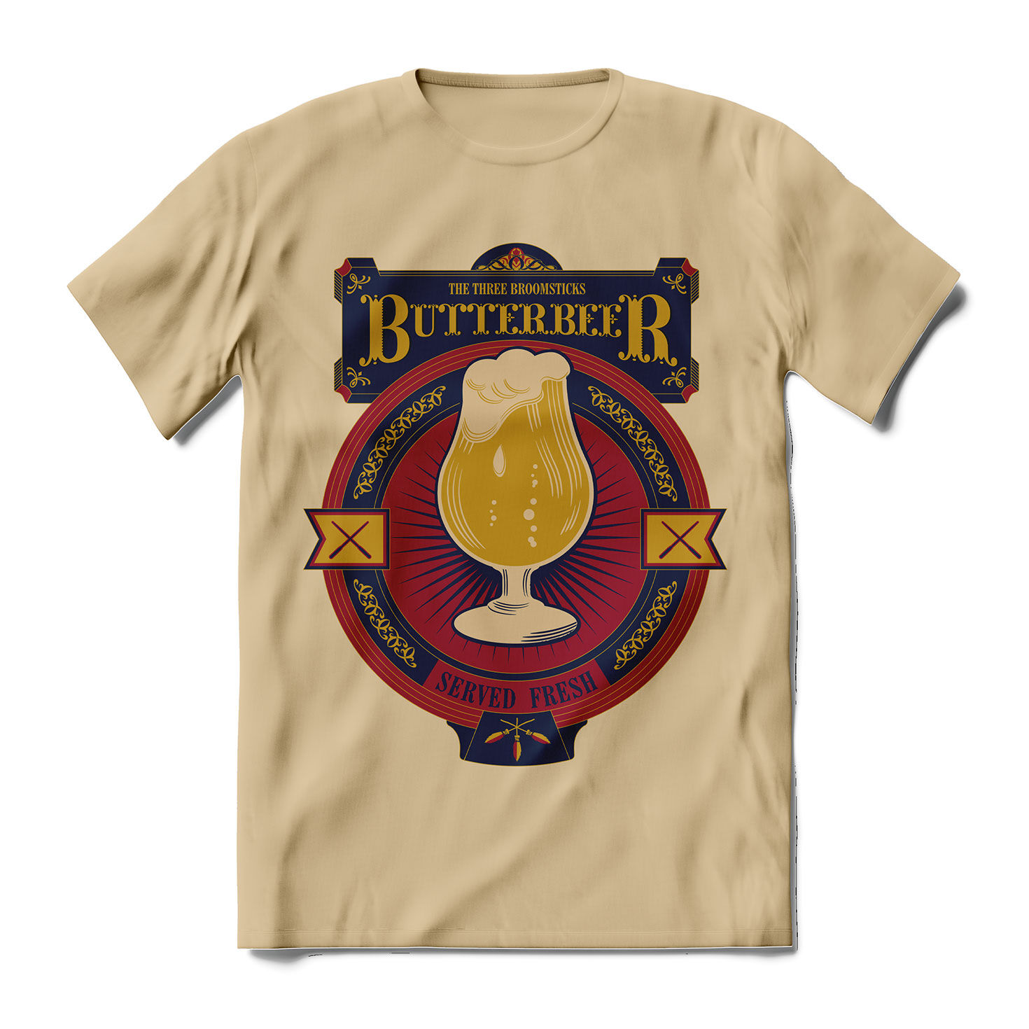 Brief Insanity Harry Potter Butterbeer Tan T-Shirt, , large image number 1