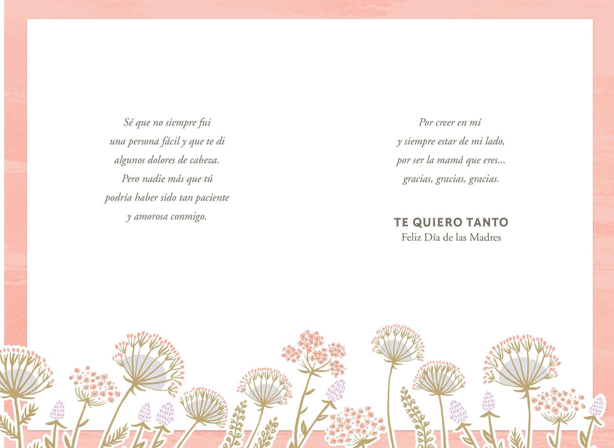 Field of Flowers Spanish-Language Mother's Day Card