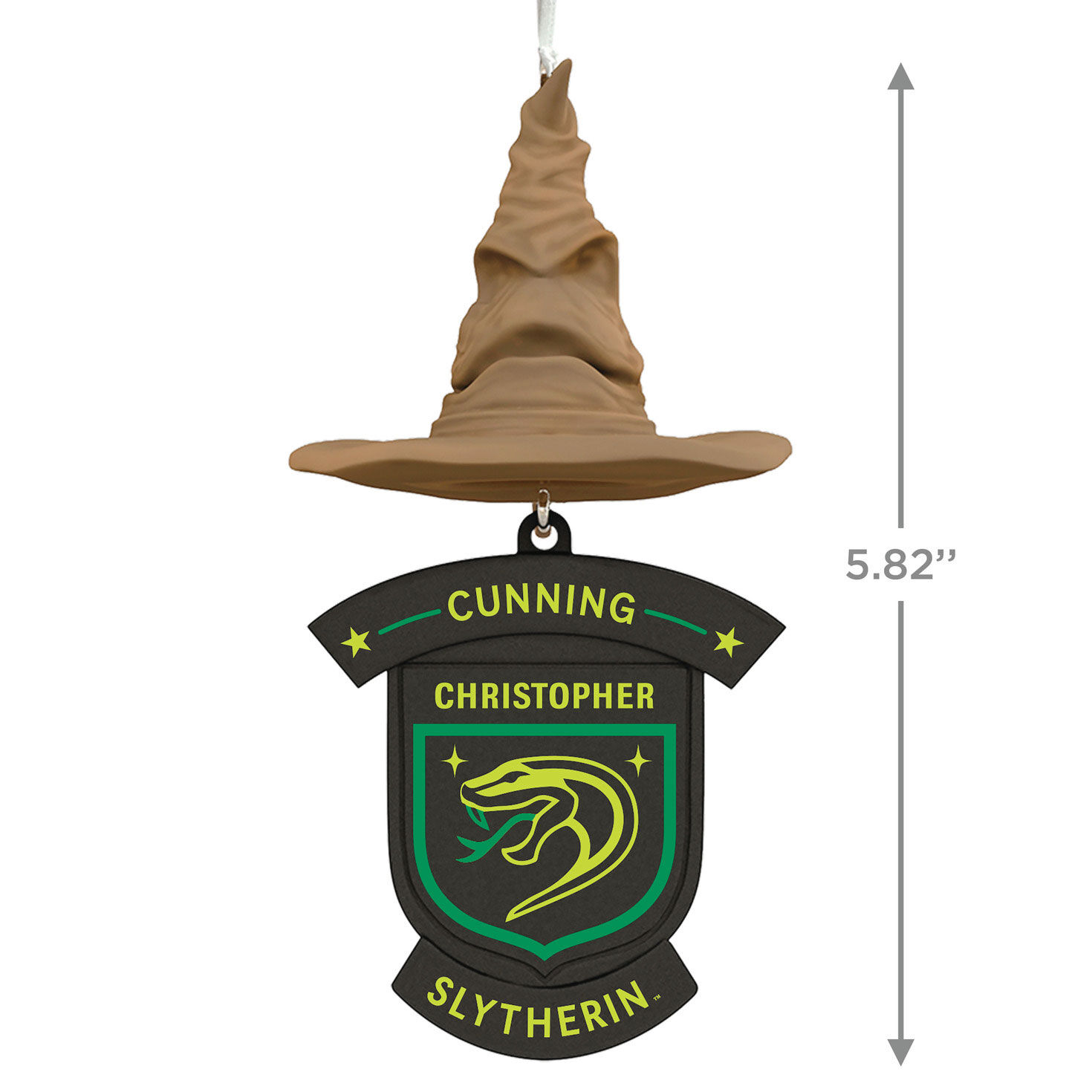 Harry Potter&trade; Sorting Hat House Trait Personalized Text Ornament, Slytherin&trade;, , large image number 3