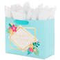10.4" Floral on Blue Large Horizontal Mother's Day Gift Bag With Tissue, , large image number 5