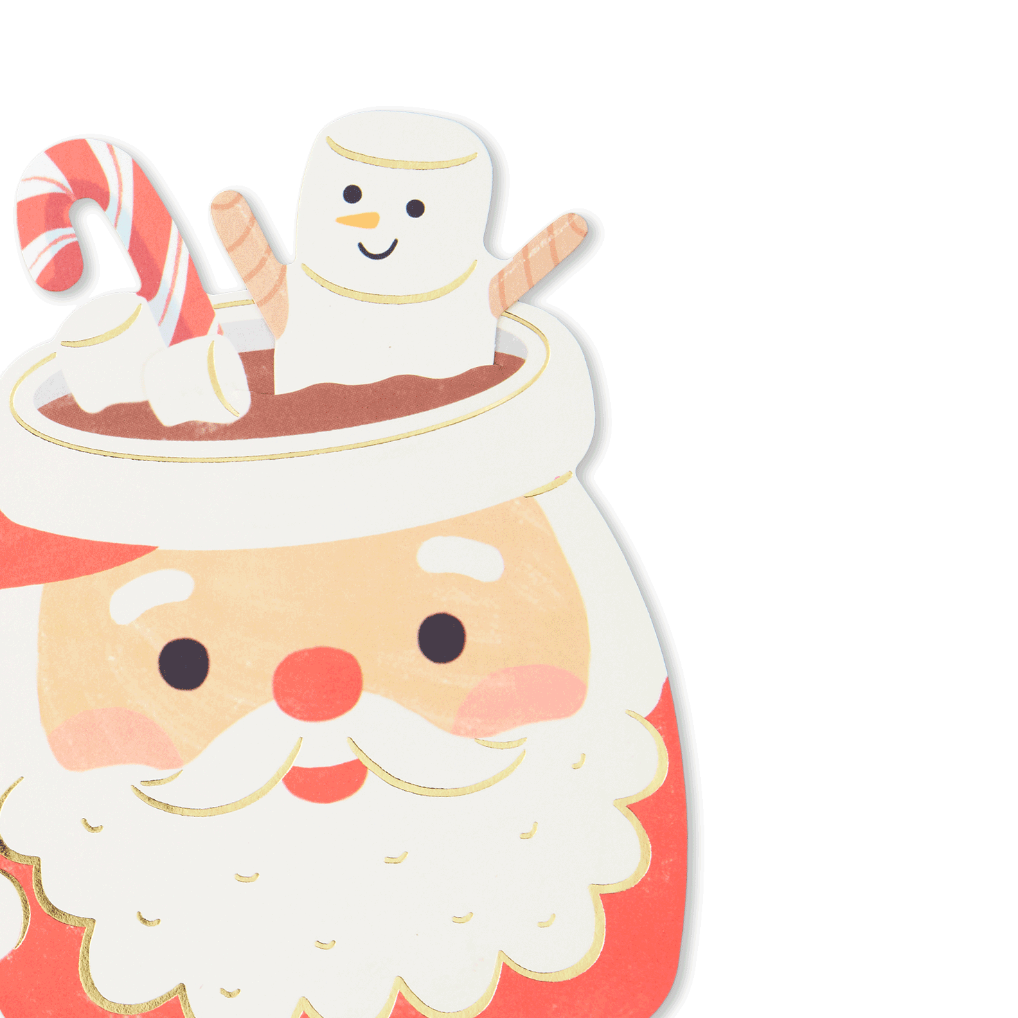 Marshmallows in Cocoa Mug Christmas Card  image number 2