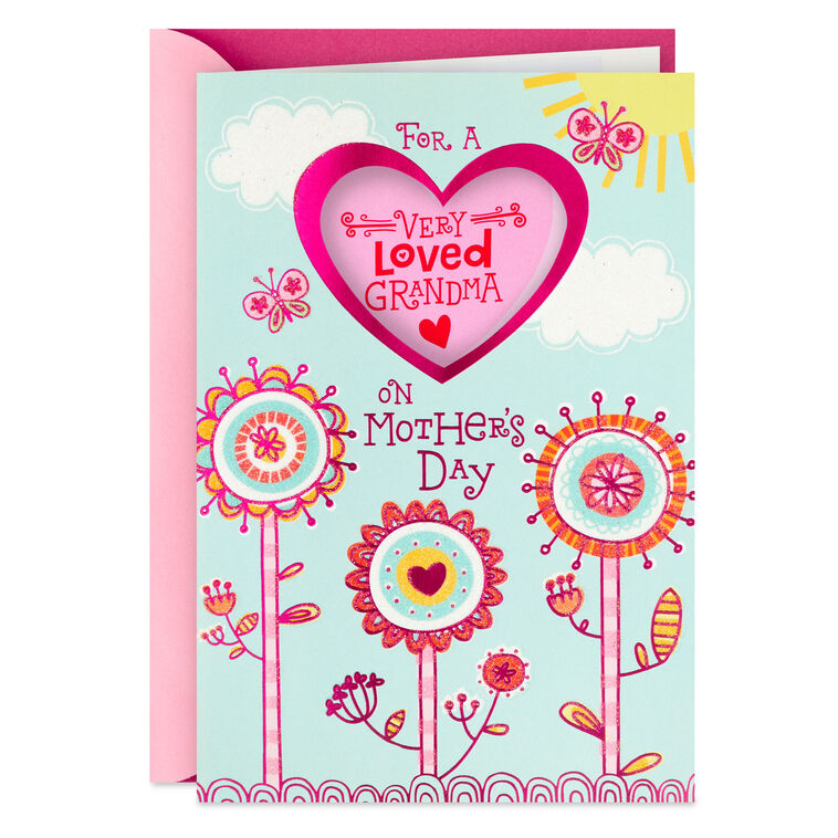 Very Loved Grandma Mother's Day Card With Sticker