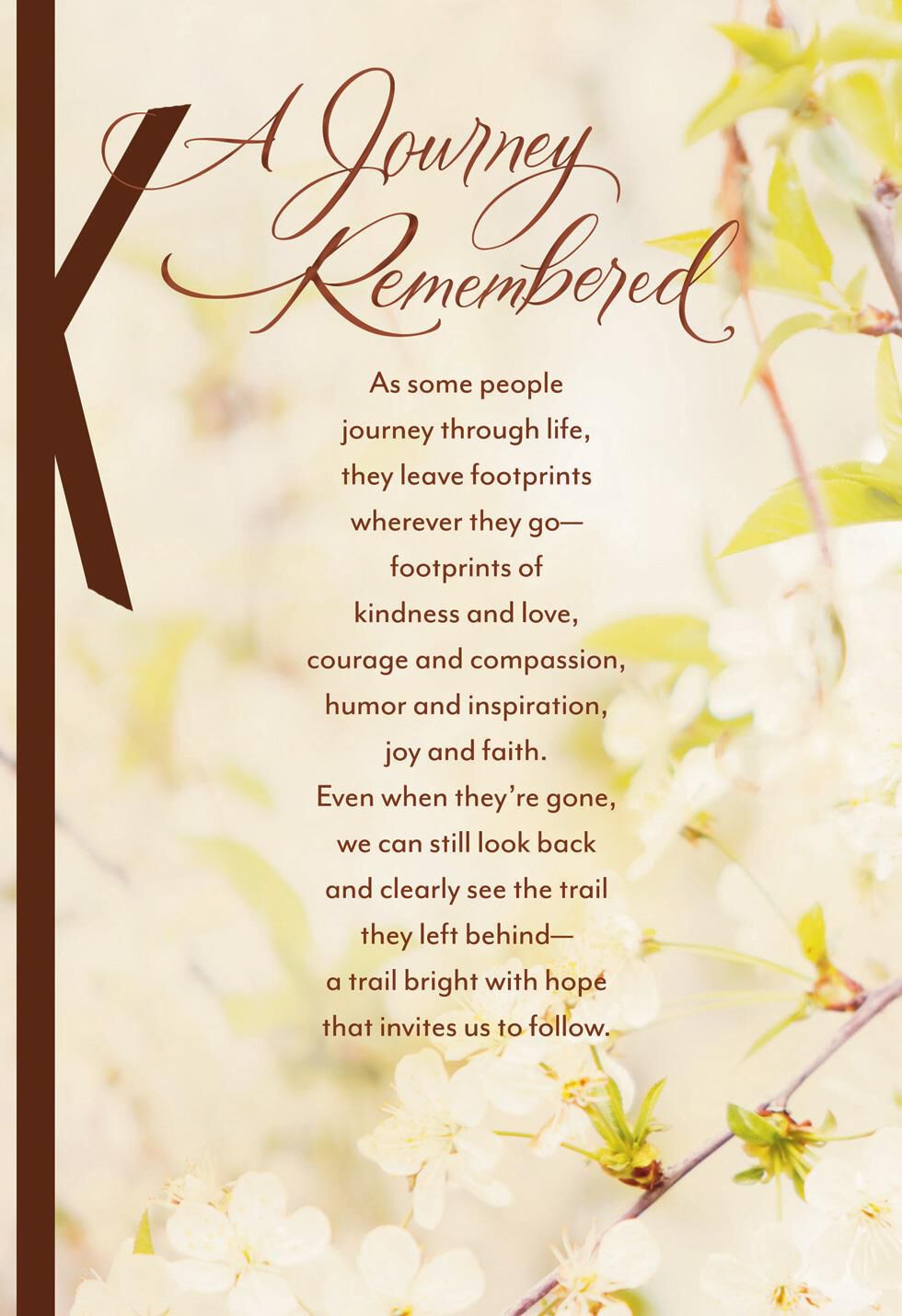 White Floral Religious Sympathy Card