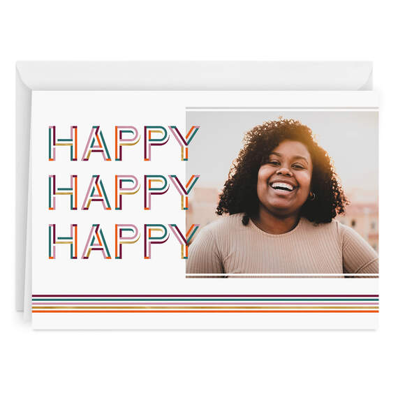 Happy Happy Happy Folded Photo Card