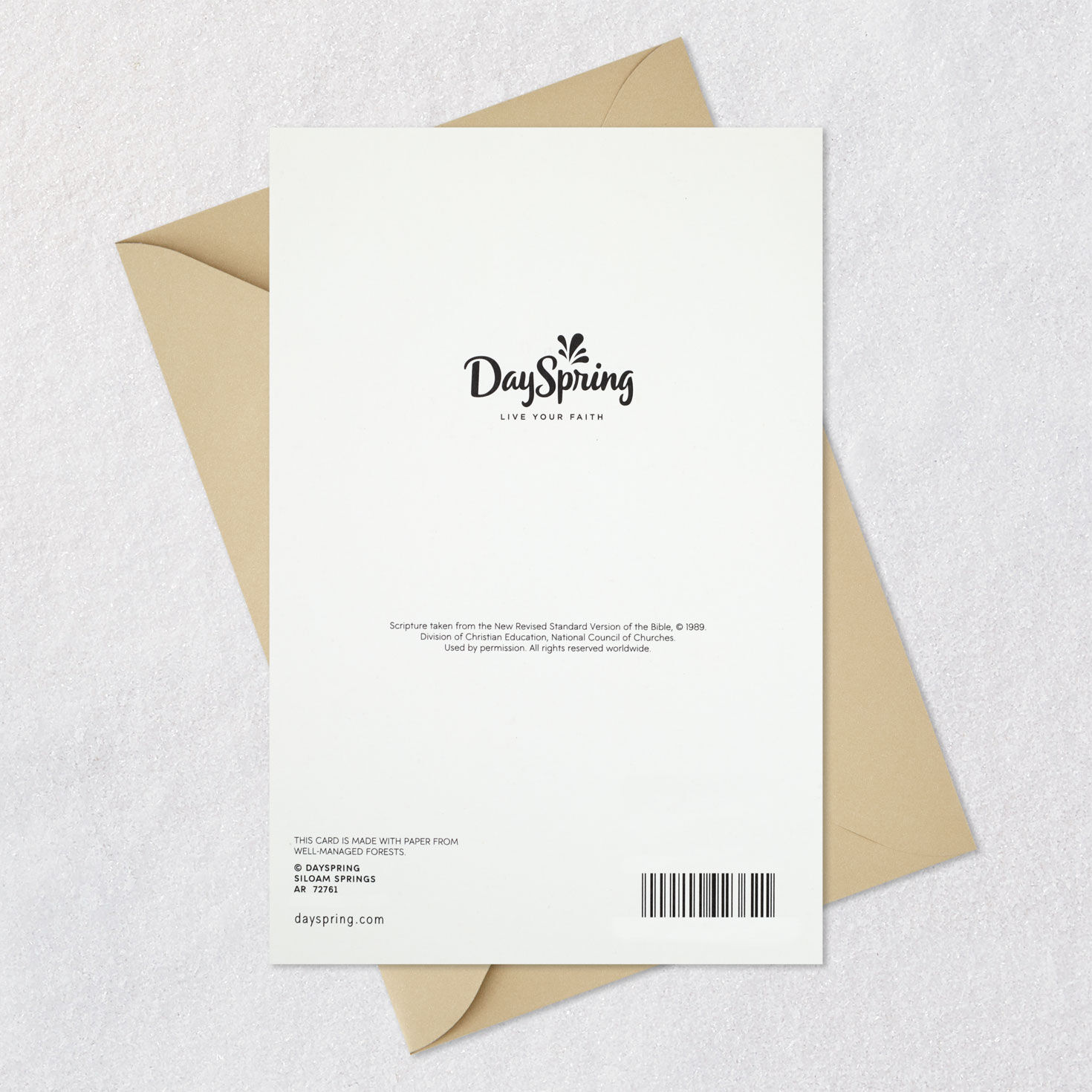 Dad and Child Religious Father's Day Card for Son Card Back with Envelope image number 8