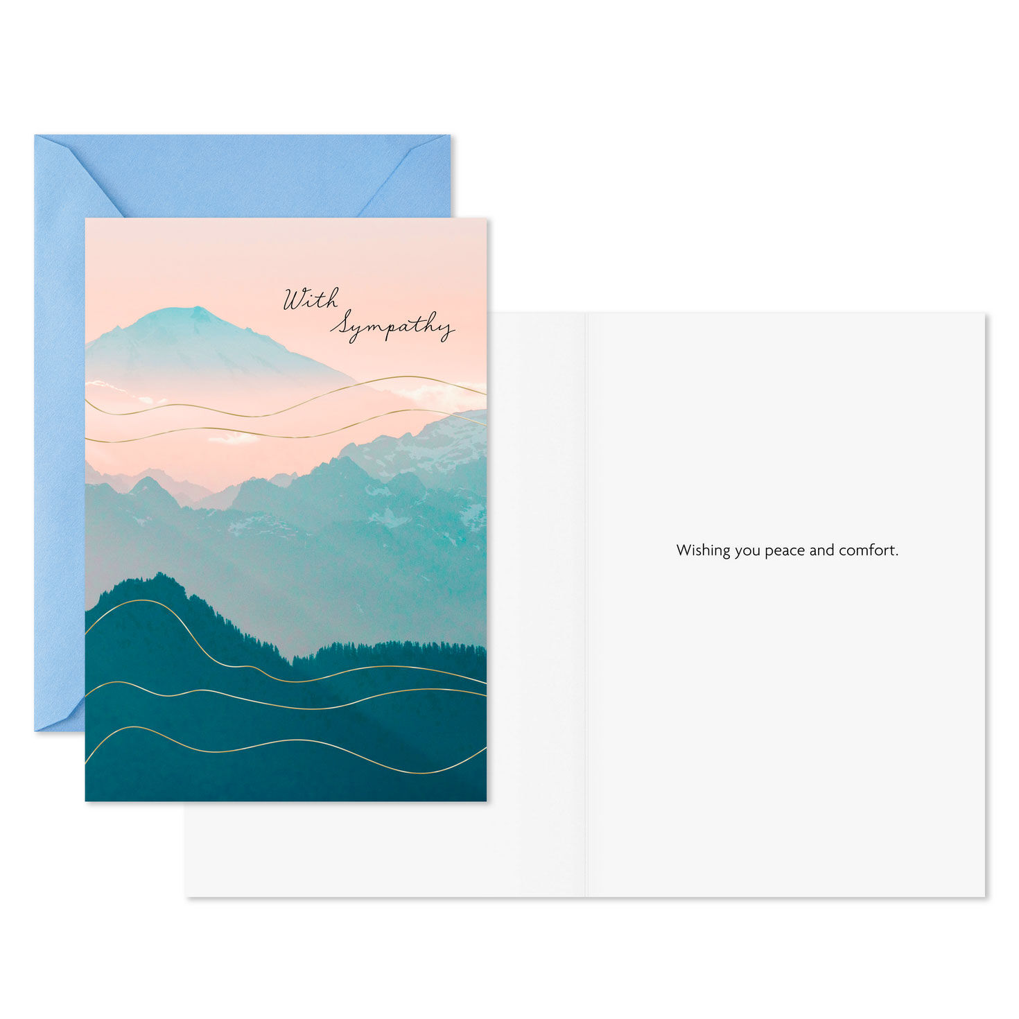 Nature Landscapes Sympathy Cards Pack Card Front with Sentiment image number 2