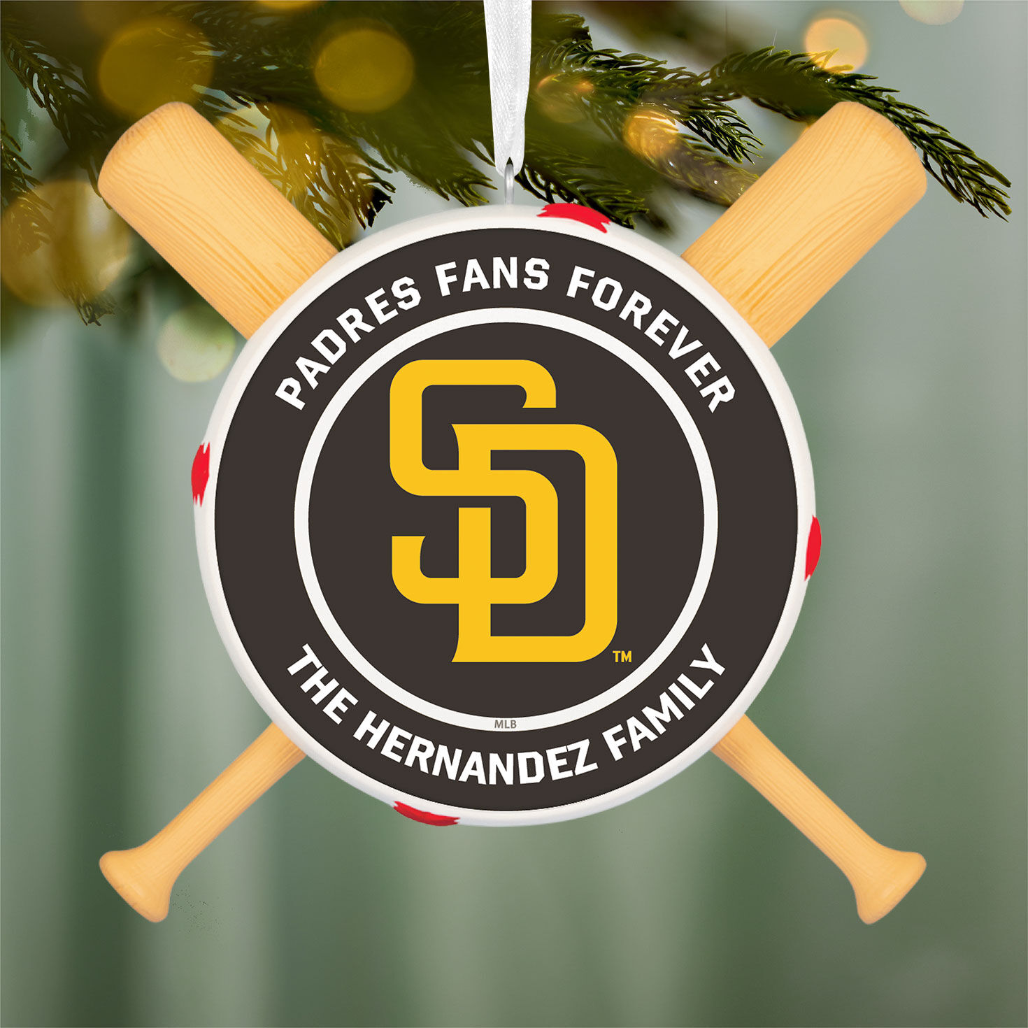 MLB San Diego Padres™ Baseball Personalized Ornament, Custom Text for only USD 30.99 | Hallmark