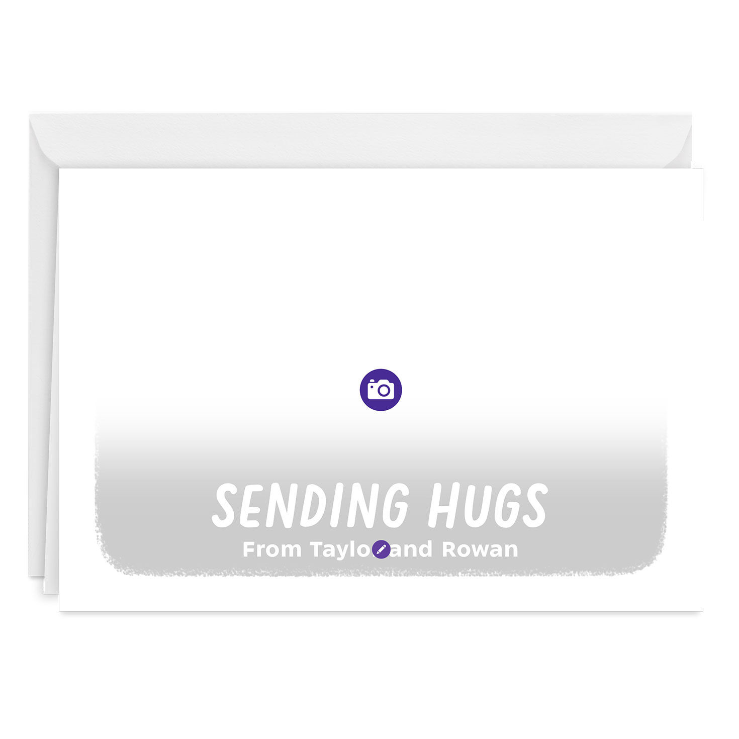 White Frame Horizontal Custom Thinking of You Card, , large image number 3