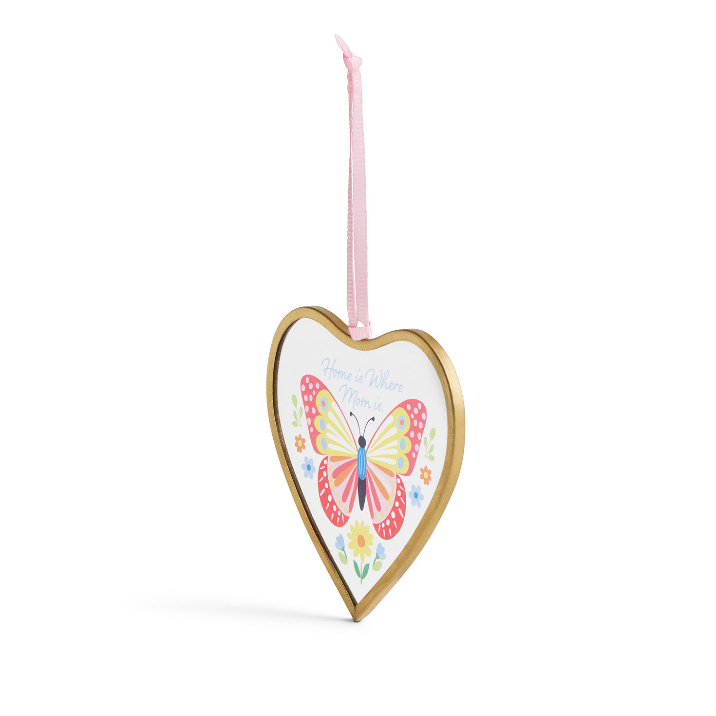 Heart Shaped Butterfly Suncatcher With Mom Quote side image number 2
