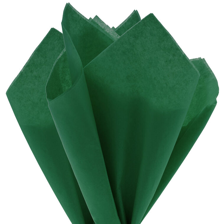 Solid Green Holiday Tissue Paper 3-D Fan image number 2