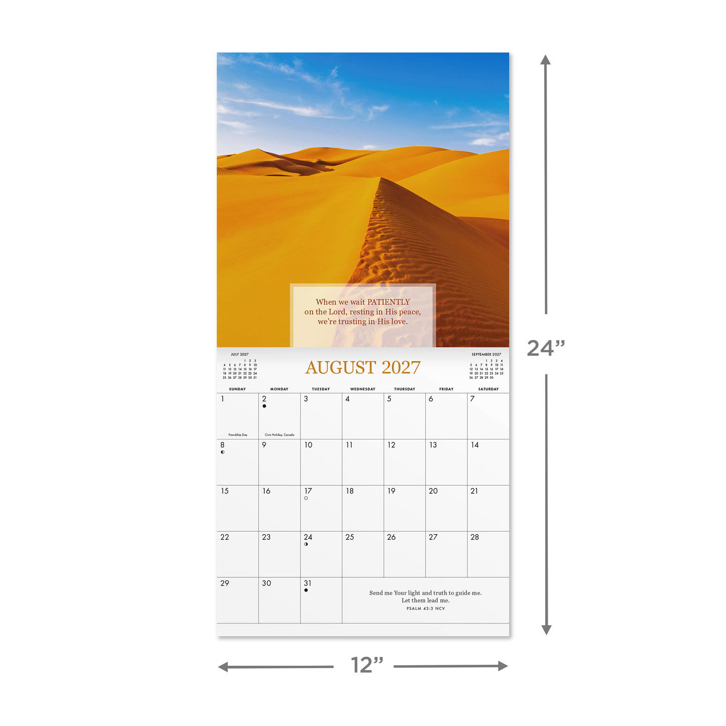 Earth is the Lord's 2027 12-Month Wall Calendar measurement image number 4