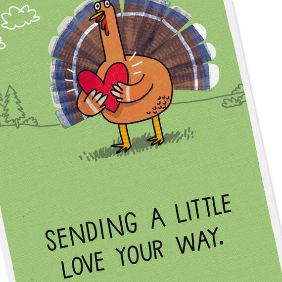 Turkey Sending a Little Love Thanksgiving Card, , large image number 4