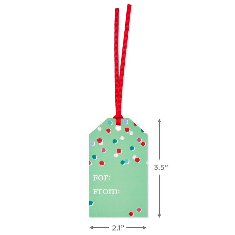 Holiday Fun 8-Pack Assorted Christmas Gift Tags measurement image number 3