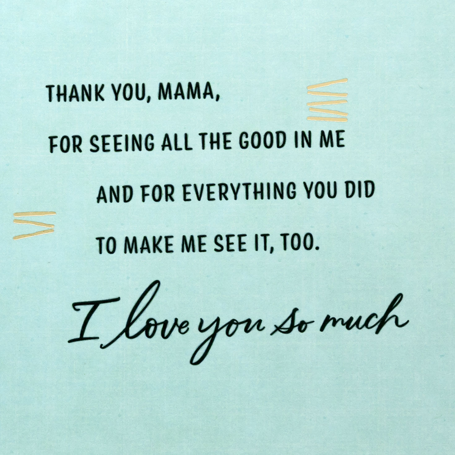 Tropical Leaves Mama Mother's Day Card From Son Sentiment image number 3