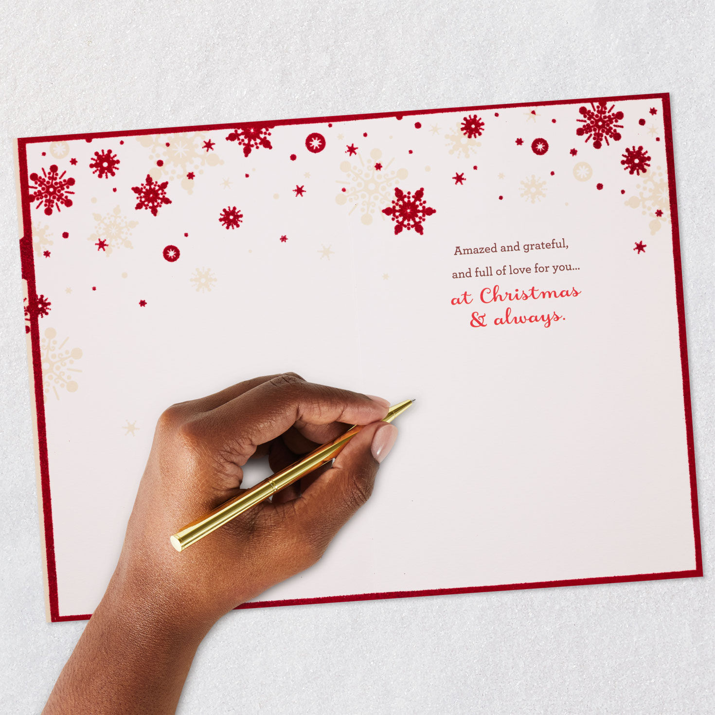 Cozy Mugs Snowflake Religious Christmas Card Signing card image number 6