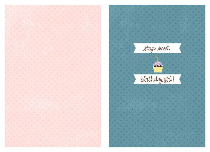 Hearts and Cupcakes Birthday Card