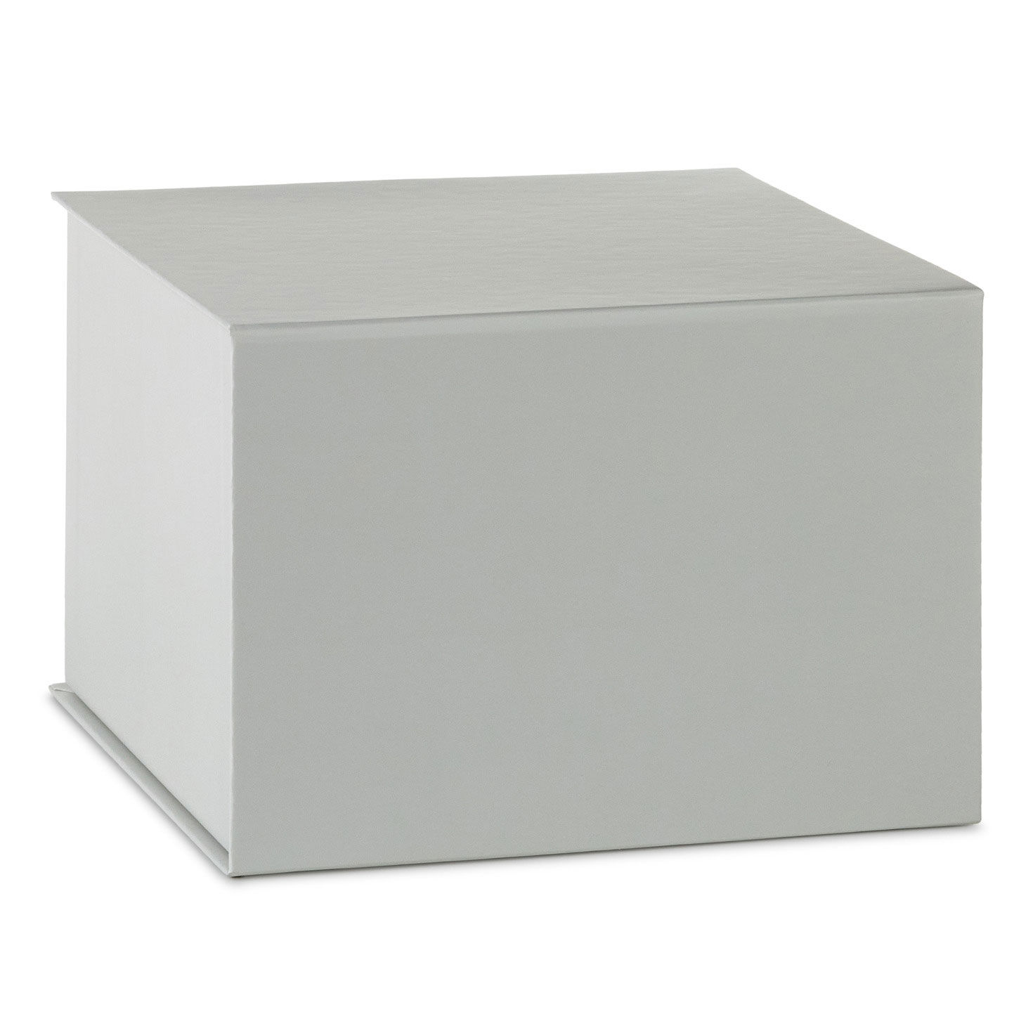 Solid White Large Square Gift Box with Lid back image number 6