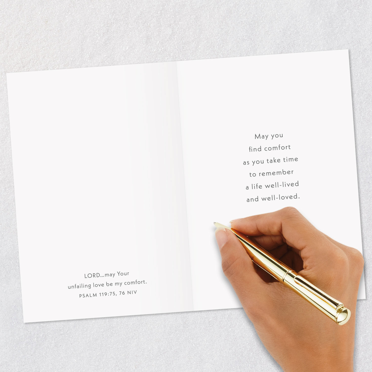 Green Leaf and Pastel Shapes Sympathy Cards Pack Signing card image number 5