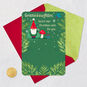 Gnome and Mushroom Granddaughter Christmas Card Card Front with Envelope and Gold Seal image number 5