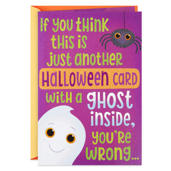 Cute Ghost Hug Pop-Up Halloween Card, , large image number 1
