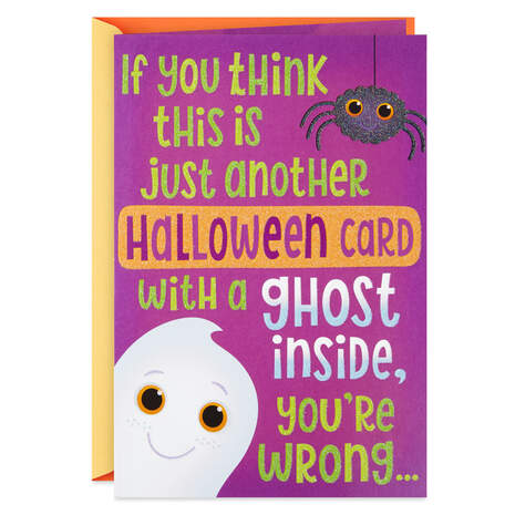 Cute Ghost Hug Pop-Up Halloween Card, , large