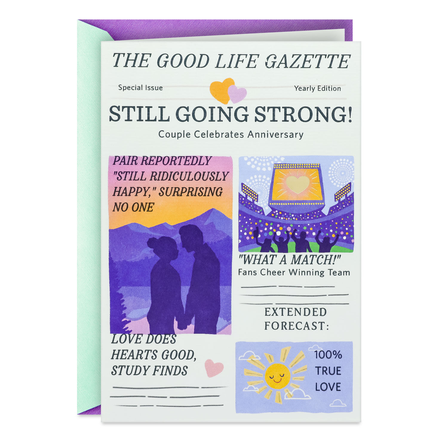 Your Love Still Makes the Front Page Anniversary Card for Couple
