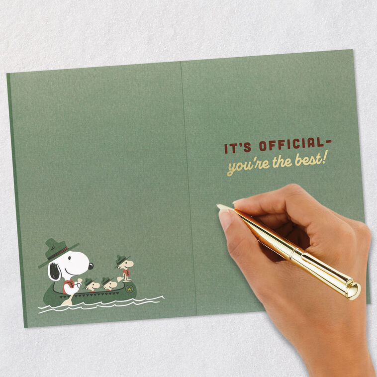 Peanuts® Beagle Scouts Badges Certified Amazing Thank-You Card, , large image number 6