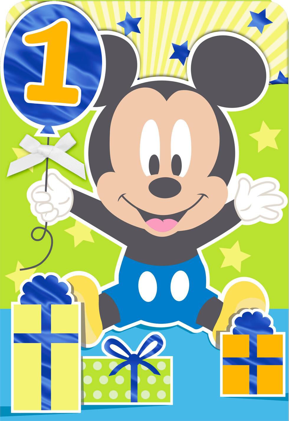 Disney Mickey Mouse How Do You Do It 1st Birthday Card