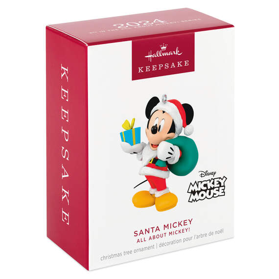 Disney All About Mickey! Santa Mickey Ornament, , large image number 7