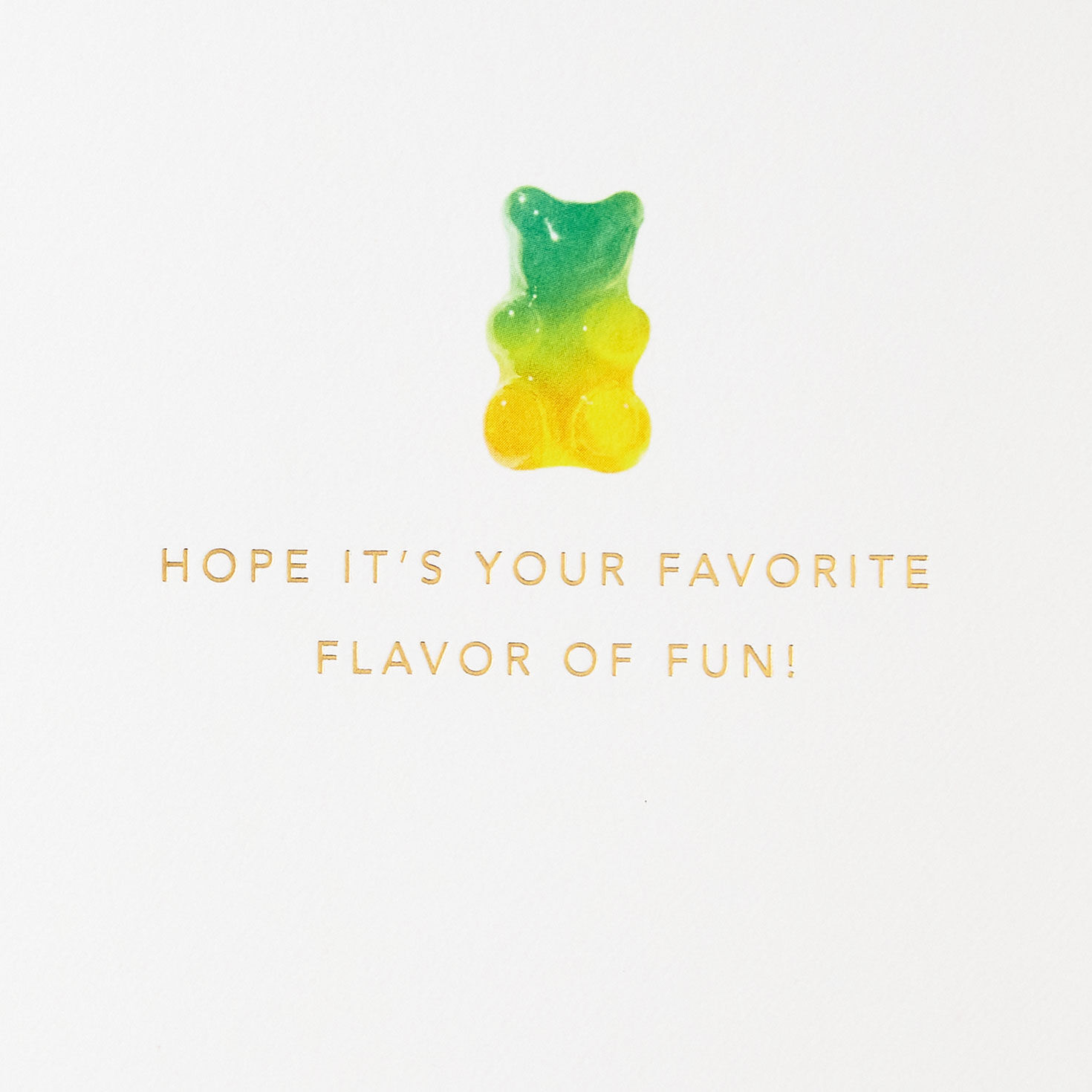 Rainbow Gummy Bears Kids Birthday Card Sentiment image number 2