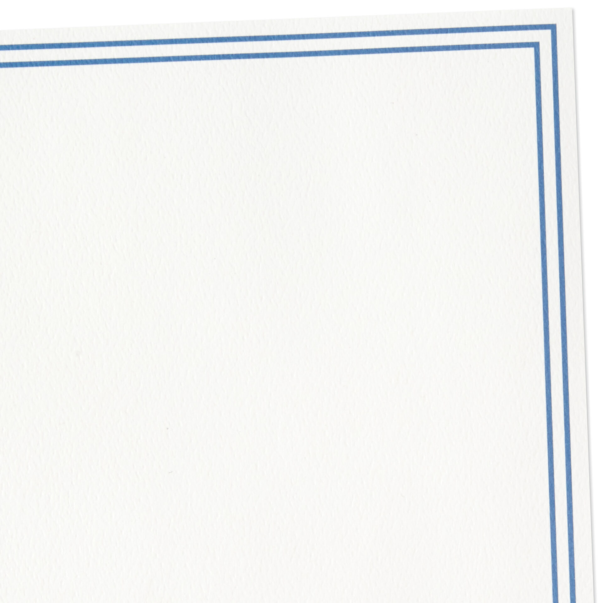 Double Blue Border Stationery Set, Box of 20 Designed Stationery