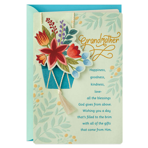 Blessings From God Religious Mother's Day Card for Grandmother, 