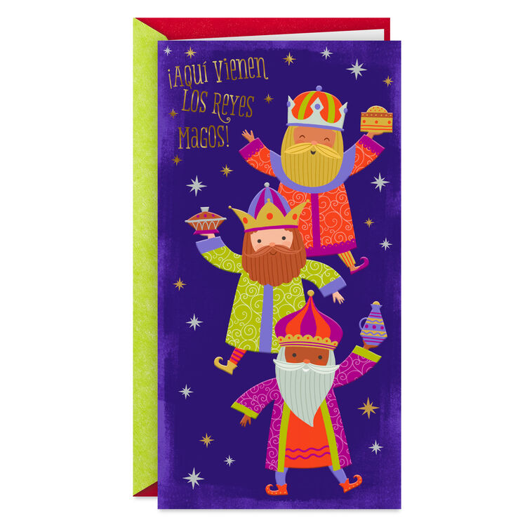 Colorful Wise Men Gift Card Holder Christmas Card Card Front image number 1